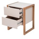 Ver imagem 5 de Mesa de Cabeceira em Madeira Maciça e MDF Fauri Bege