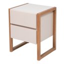 Ver imagem 4 de Mesa de Cabeceira em Madeira Maciça e MDF Fauri Bege