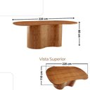 Ver imagem 5 de Mesa de Jantar Suiça 220cm Madeira Tampo Laminado Orgânico com 8 Cadeiras Suiça