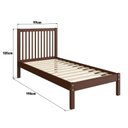 Ver imagem 3 de Cama de Solteiro Lucy de Madeira Maciça com Lastro Marrom/Walnut