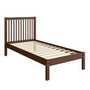 Ver imagem 4 de Cama de Solteiro Lucy de Madeira Maciça com Lastro Marrom/Walnut