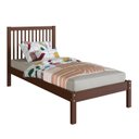 Ver imagem 2 de Cama de Solteiro Lucy de Madeira Maciça com Lastro Marrom/Walnut