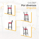 Ver imagem 5 de Kit 5 Banquetas para Balcão Bancada Cozinha Bistrô Ilhas Gourmet Bares Banco Flórida Preta