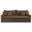 Ver imagem 6 de Sofá Cama Áustria 3 Lugares Retrátil Reclinável 210cm Veludo Marrom