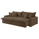Ver imagem 3 de Sofá Cama Áustria 3 Lugares Retrátil Reclinável 210cm Veludo Marrom