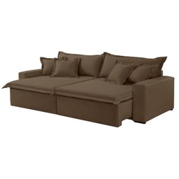 Sofá Cama Áustria 3 Lugares Retrátil Reclinável 210cm Veludo - 3