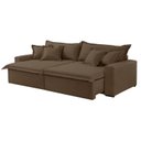 Ver imagem 3 de Sofá Cama Áustria 3 Lugares Retrátil Reclinável 210cm Veludo Marrom