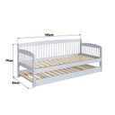 Ver imagem 3 de Sofá e Cama Auxiliar Andover de Madeira Maciça com Lastro Branco