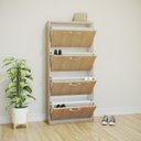 Ver imagem 4 de Sapateira Compacta Canela 4 Portas 148cm X 25cm X 68.5 Cm