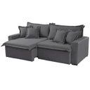 Ver imagem 5 de Sofá Cama Áustria 3 Lugares Retrátil Reclinável 230cm Veludo Cinza