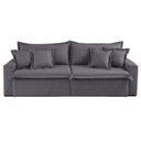 Ver imagem 6 de Sofá Cama Áustria 3 Lugares Retrátil Reclinável 230cm Veludo Cinza