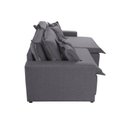 Ver imagem 7 de Sofá Cama Áustria 3 Lugares Retrátil Reclinável 230cm Veludo Cinza