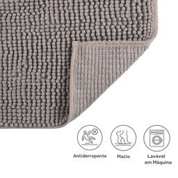 Tapete Joy para Banheiro 40cm X 60cm Cinza Kapazi - 3