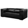 Sofá De Couro 3 Lugares Bronx 220Cm M06 Preto Com Brilho 455 - 1