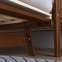 Ver mais imagens de Sofá e Cama Auxiliar Andover de Madeira Maciça com Lastro Marrom Walnut