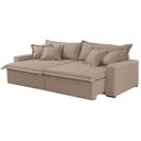 Ver imagem 3 de Sofá Cama Áustria 3 Lugares Retrátil Reclinável 230cm Veludo Bege