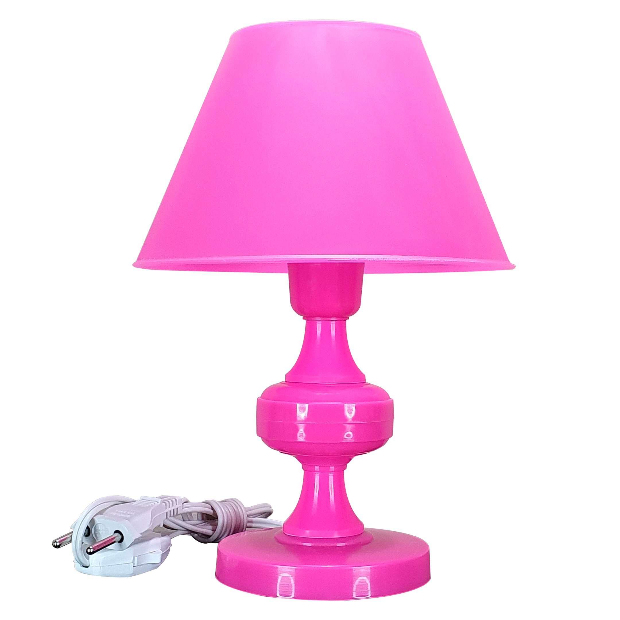 Abajur Infantil Baby Pink Quarto Sala Luminária Decoração Cor Rosa Pink