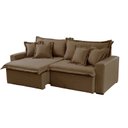 Ver imagem 5 de Sofá Cama Áustria 3 Lugares Retrátil Reclinável 230cm Veludo