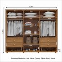 Ver imagem 3 de Guarda-roupa Casal Bp 02 Nogal/bege Bp Bom Pastor
