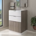 Ver imagem 1 de Gabinete para Banheiro com Base Blu 60cm com Matário Yescasa Marrom/Grigio