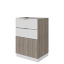 Ver imagem 2 de Gabinete para Banheiro com Base Blu 60cm com Matário Yescasa Marrom/Grigio