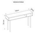 Ver imagem 7 de Mesa Para Computador Escrivaninha Marrom Multi Caemmun