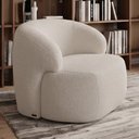 Ver imagem 3 de Poltrona Decorativa Fixa Orgânica para Sala Living Barolo L06 Bouclê Bege - Lyam Decor