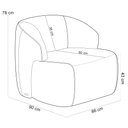 Ver imagem 6 de Poltrona Decorativa Fixa Orgânica para Sala Living Barolo L06 Bouclê Bege - Lyam Decor