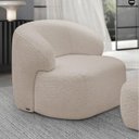 Ver imagem 4 de Poltrona Decorativa Fixa Orgânica para Sala Living Barolo L06 Bouclê Bege - Lyam Decor