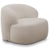 Poltrona Decorativa Fixa Orgânica para Sala Living Barolo L06 Bouclê Bege - Lyam Decor - 1