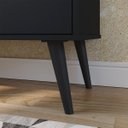 Ver imagem 4 de Aparador Buffet Café Cozinha Sala 3 Portas Prateleira Organizadora Puxador Concha Retrô Truzzi - Pre