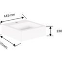Ver imagem 5 de Bancada Blu 60cm com Vidro com Rasgo e Cuba Quadrato Branco Bumi