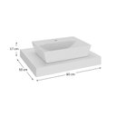 Ver imagem 3 de Bancada Yes 60cm com Vidro com Furo e Cuba Charlô