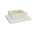 Ver imagem 2 de Bancada Yes 60cm com Vidro com Rasgo e Cuba Quadrado Biscuit Branco Bumi