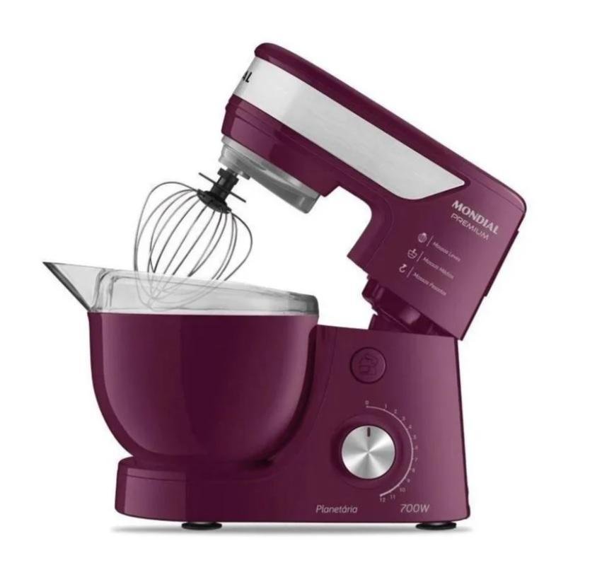 Batedeira com Pedestal Mondial Premium 700w Bp-01p Marsala - 2