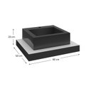 Ver imagem 3 de Bancada Yes 60cm com Vidro com Rasgo e Cuba Quadrato