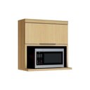 Ver imagem 1 de Armário Aéreo Cozinha Modulado Marquesa com 1 Porta Basculante e Nicho para Microondas 80cm Nature