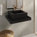 Ver imagem 1 de Bancada Yes 60cm com Vidro com Rasgo e Cuba Quadrato