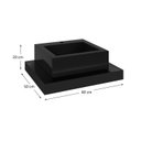 Ver imagem 3 de Bancada Yes 60cm com Vidro com Rasgo e Cuba Quadrato Preto Bumi