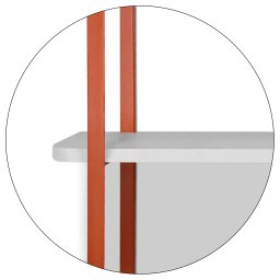 Prateleira Tripla Nicho Hone Modelo Industrial Decoração Casa 60x15 Cobre/Branca - 5