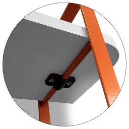 Prateleira Tripla Nicho Hone Modelo Industrial Decoração Casa 60x15 Cobre/Branca - 4