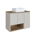 Ver imagem 6 de Conjunto para Gabinete Suspenso 80cm com Cuba e Espelheira 3 Portas com Toalheiro Olívia