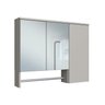 Conjunto para Gabinete Suspenso 80cm com Cuba e Espelheira 3 Portas com Toalheiro Olívia - 13