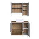 Ver imagem 3 de Conjunto para Gabinete Suspenso 80cm com Cuba e Espelheira 3 Portas com Toalheiro Olívia