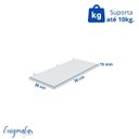 Ver imagem 3 de 1 Prateleira Branca 70X30 Com Suporte Flutuante Mdf Organizadora Decoração Cozinha Quarto Banheiro