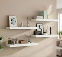 Ver imagem 2 de Kit 4 Prateleiras Decorativas 30x15 cm MDF Branco para Parede
