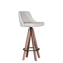 Ver imagem 1 de Banqueta Alta Giratória Bq009 Linho Cru Cercatto