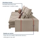 Ver mais imagens de Sofá Retrátil e Reclínavel 4 Lugares Bouclé Bege Zara 250cm Yescasa