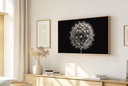 Ver imagem 1 de Quadro Decorativo N°155 115x70cm - Panorâmico Botânico - Dente de Leão Preto e Branco - Rollflex