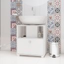 Ver imagem 2 de Gabinete de Banheiro para Pia 1 Porta 60 x 53 Cm MDP Branco - BBS